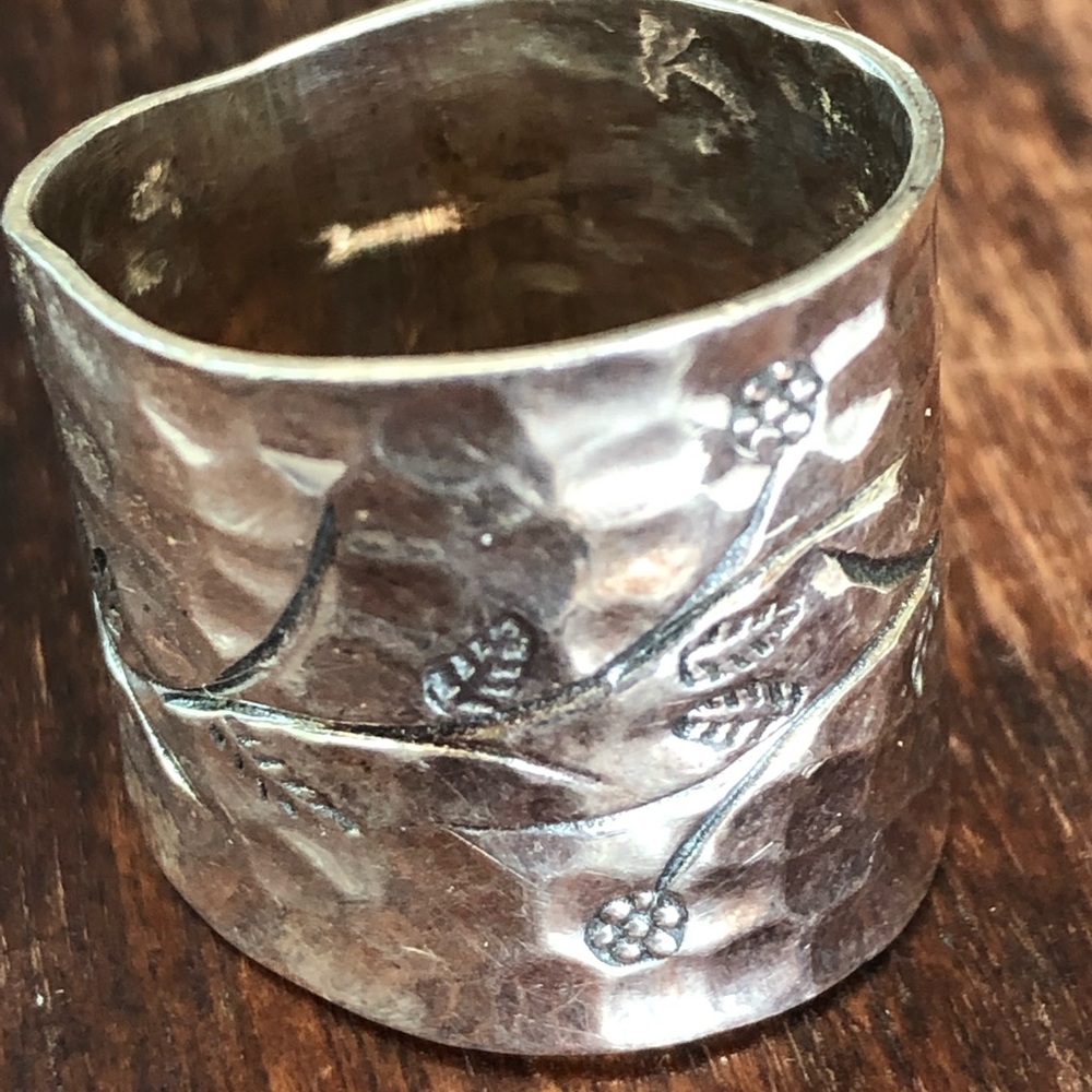 Leaf Sterling Silver Ring - image 5